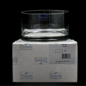 Badash Crystal Bowl Mouth Blown Lead Free Made In Poland 5 1/2” Diameter